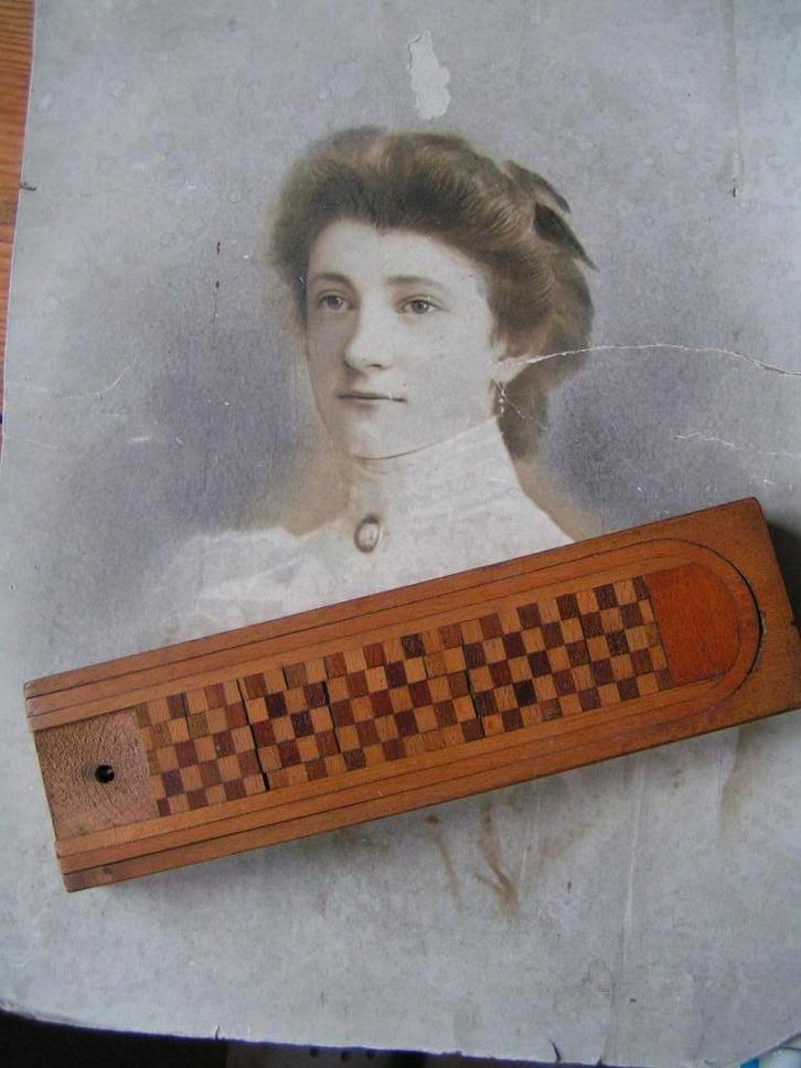 houten doos voor griffels nr TT 1267, Antiek en Kunst, Curiosa en Brocante, Ophalen of Verzenden