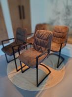 Eetkamerstoel met armleuning antraciet, Huis en Inrichting, Stoelen, Ophalen, Gebruikt, Grijs, Vijf, Zes of meer stoelen