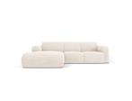 Windsor & Co Lola Hoekbank Links Chenille beige van€1499 nu, Huis en Inrichting, 250 tot 300 cm, Nieuw, Windsor & Co, Ophalen of Verzenden