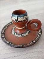 Stenen kaarsenhouder, hoogte plm. 6 cm, prijs 3 euro, Ophalen, Gebruikt, Overige materialen, Bruin