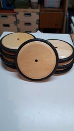 8 st. HOUTEN WIELEN, gelakt, met rubberband, 15 cm doorsnee, Ophalen of Verzenden, Nieuw, Overige typen