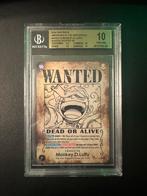 Monkey.D.Luffy Wanted Poster OP05-119 BGS Pristine 10, Ophalen of Verzenden, Nieuw, Plaatje