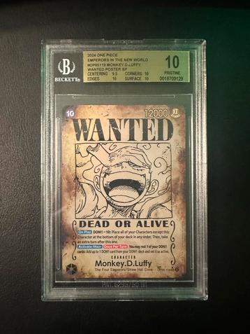 Monkey.D.Luffy Wanted Poster OP05-119 BGS Pristine 10 beschikbaar voor biedingen
