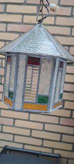 Glas en lood en hanglamp, Antiek en Kunst, Antiek | Lampen, Ophalen