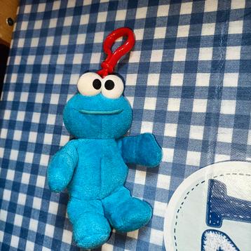 Oude vintage Koekiemonster sleutelhanger knuffeltje  beschikbaar voor biedingen