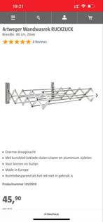 Artweger Wandwasrek RUCKZUCK 80cm Zilver, Tuin en Terras, Droogmolens en Wasrekken, Ophalen, Nieuw, Wasrek