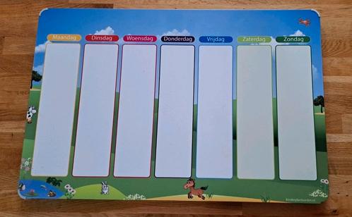 Planbord kind / weekplanner met magneten, Kinderen en Baby's, Kinderkamer | Inrichting en Decoratie, Zo goed als nieuw, Ophalen of Verzenden