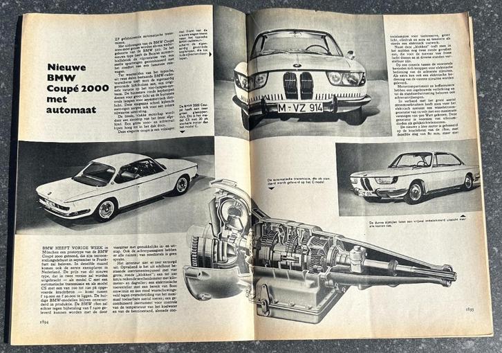 BMW E9 2000 CS in Autokampioen 1965, Boeken, Auto's | Folders en Tijdschriften, Gelezen, BMW, Ophalen of Verzenden