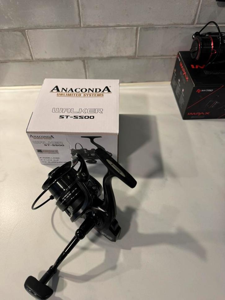 nieuwe anaconda walker st 5500 little big pit molens 10 x ge, Watersport en Boten, Hengelsport | Witvissen, Nieuw, Molen, Ophalen of Verzenden