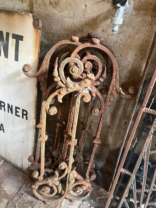 Set smalle gietijzeren roosters - Mentha Brocante, Tuin en Terras, Tuinhekken en Hekwerk, Gebruikt, Sierhekwerk, IJzer, Ophalen