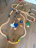 Grote houten treinbaan - hout speelgoed - trein hout, Kinderen en Baby's, Speelgoed | Houten speelgoed, Ophalen of Verzenden, Gebruikt