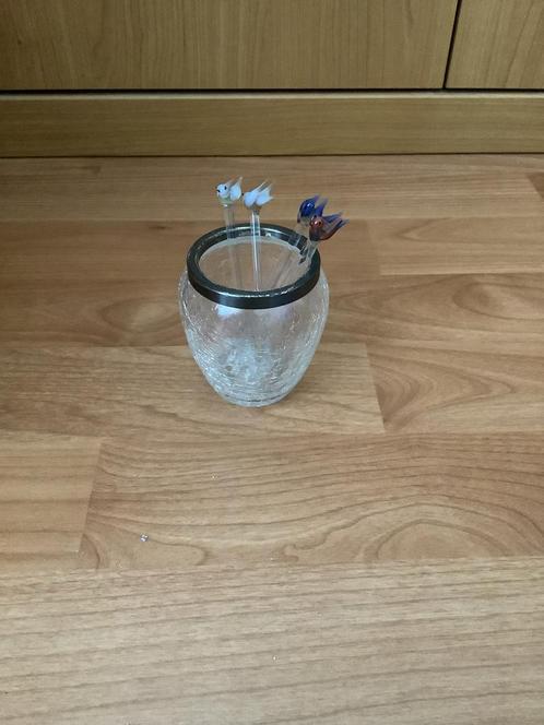 Lepelvaasje met Vogel Lepeltjes, Huis en Inrichting, Woonaccessoires | Vazen, Zo goed als nieuw, Overige kleuren, Minder dan 50 cm