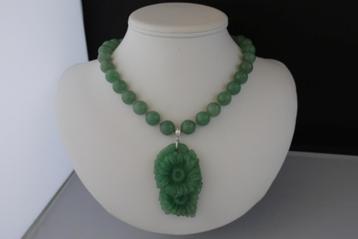 AVENTURIJN ketting/oorhanger-set beschikbaar voor biedingen