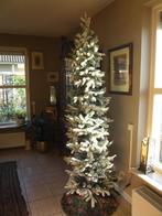 Kunst kerstboom smal pencil tree groen met sneeuw 215cm, Ophalen, Zo goed als nieuw
