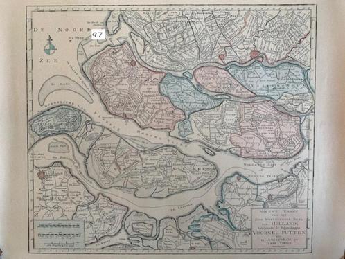 Voorne Putten plattegrond, Verzamelen, Posters, Zo goed als nieuw, Overige onderwerpen, A1 t/m A3, Rechthoekig Staand, Canvas of Doek