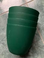 Nieuw/4x plastic bloempotten Lidl/tuin Parkside, Kunststof, Rond, Zo goed als nieuw, Tuin
