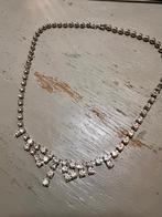 Vintage antieke costume jewelry ketting strass rhinestones, Ophalen of Verzenden, Overige materialen, Ketting