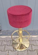 Barkruk rood rose goud kleurig draaibaar 84 hoog, Huis en Inrichting, Ophalen, Draaibaar, 60 tot 90 cm, Nieuw