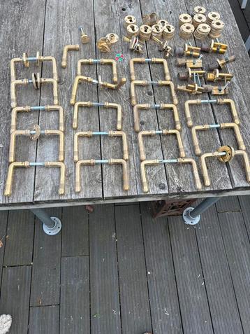 Koperen deur beslag 18 stuks + + beschikbaar voor biedingen