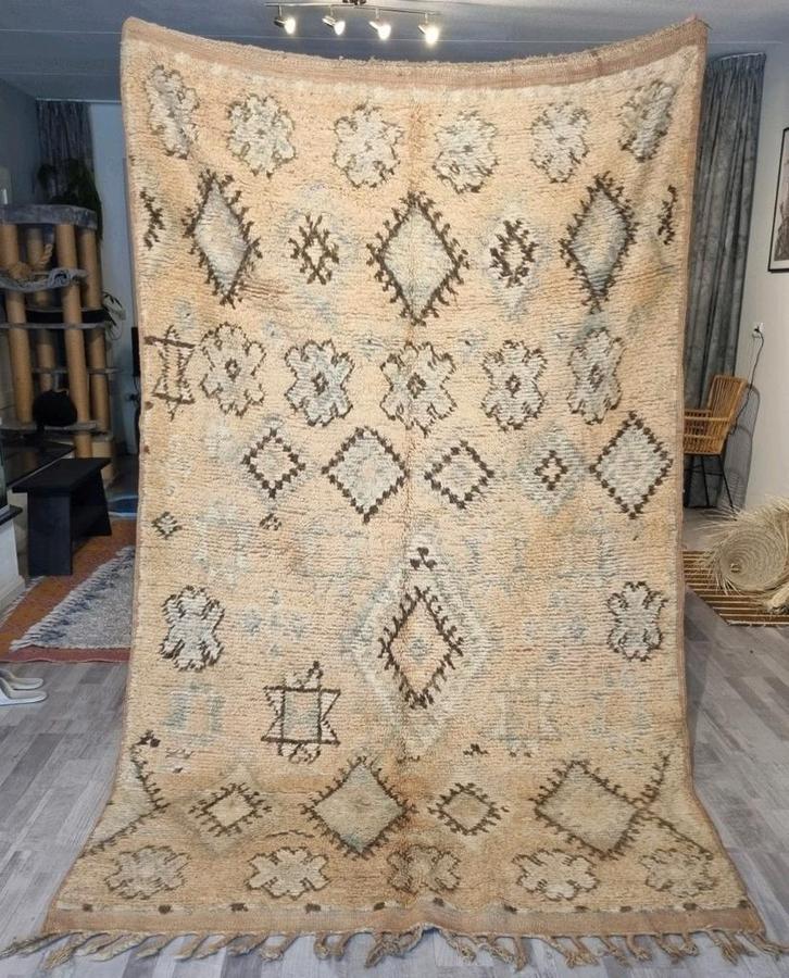 Beni mguild vloerkleed, marokkaans tapijt beige 270x154 cm, Huis en Inrichting, Stoffering | Tapijten en Kleden, Nieuw, 200 cm of meer