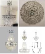 Zak-kroonluchter Louis Philipe hanglamp chroom kristal glas, Huis en Inrichting, Lampen | Kroonluchters, Ophalen of Verzenden