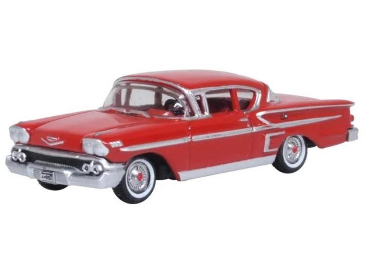 Chevrolet IMPALA SPORT COUPE 1958 rood, Hobby en Vrije tijd, Modelauto's | 1:87, Nieuw, Auto, Overige merken, Ophalen of Verzenden