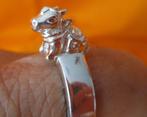 Shiva's Nandi ring Ø 20,0 mm, 925 zilver uit India, Verzenden, Nieuw, Sieraad, Hindoeïsme