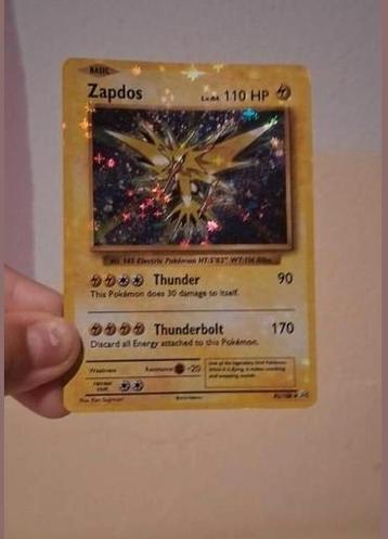 Zapdos Base Set Foil - Zeldzame Pokémonkaart! beschikbaar voor biedingen