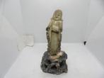 chinees speksteen beeldje sculptuur heilige, Antiek en Kunst, Ophalen of Verzenden