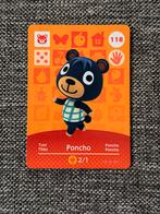 Animal Crossing Amiibo Kaart - Poncho #118, Spelcomputers en Games, Games | Nintendo Switch, Ophalen of Verzenden, Zo goed als nieuw