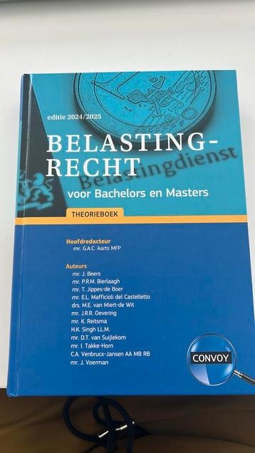 Belastingrecht voor bachelors masters 2024/2025 theorieboek beschikbaar voor biedingen