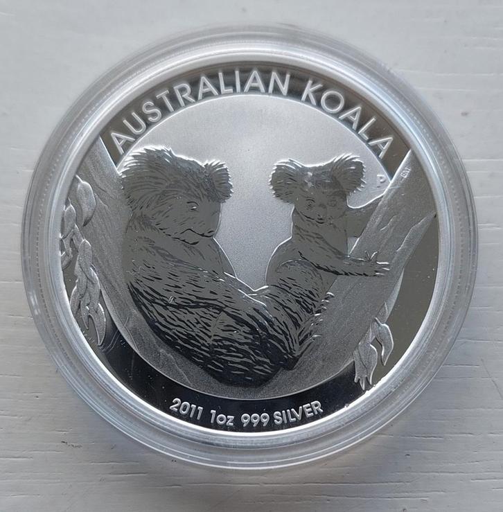 Zilveren 1 oz Koala 2011., Postzegels en Munten, Munten | Oceanië, Losse munt, Zilver, Ophalen of Verzenden
