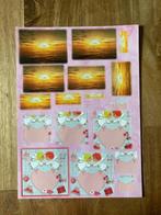 Uitdrukvel zonsondergang engeltjes, Hobby en Vrije tijd, Kaarten | Zelf maken, Ophalen of Verzenden, Nieuw, Natuur, Knipvel