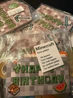 Minecraft feestpakket versierpakket € 4,50, Ophalen of Verzenden, Nieuw, Versiering, Verjaardag
