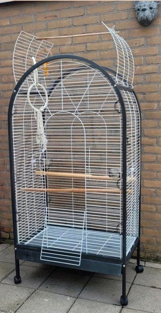 Papegaaikooi, Dieren en Toebehoren, Vogels | Hokken en Kooien, Zo goed als nieuw, Vogelkooi, Metaal, Ophalen