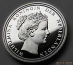 **  Verzilverde Penning Wilhelmina - Proof -KWALITEIT *, Verzenden, Zilver, Nederland