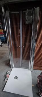 GEDEELDE DOUCHE DEUR EN COMPOSIET VLOER, Ophalen, Gebruikt, Douche