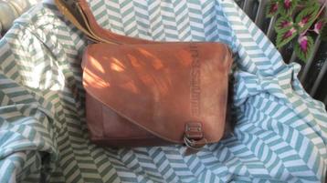 Aunts & Uncles leren tas, hunter Judd, tan 35x25x10cm beschikbaar voor biedingen