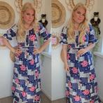 Vintage 70s maxi prairie jurk romy Boomsma hippie visionary, Maat 38/40 (M), Ophalen of Verzenden, Zo goed als nieuw, Vintage