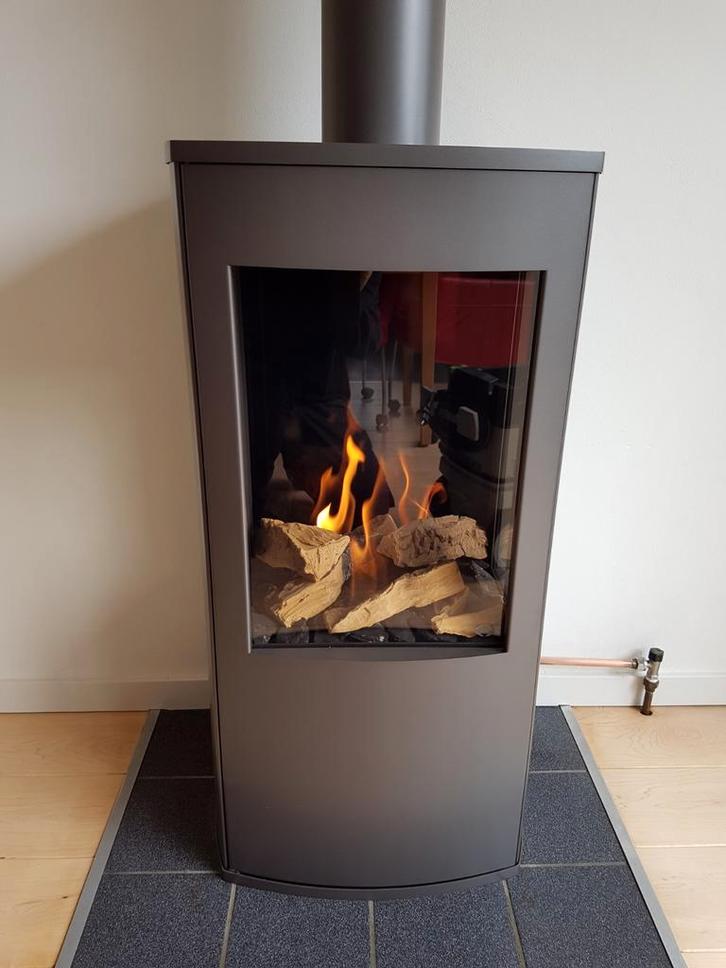 Dru Trio  met afstb aardgas gebruikt met garantie, Huis en Inrichting, Kachels, Gebruikt, Inbouw, Gaskachel, Gas, Ophalen