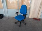 Blauwe bureaustoel, Ophalen, Zo goed als nieuw, Blauw, Bureaustoel