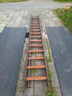 Ladder houtenladder brocante 4.25 hout trap uitschuifbaar, Doe-het-zelf en Verbouw, Ladders en Trappen, Ophalen, Gebruikt, Ladder
