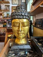 Groot houten boeddha beeld, hoofd, buste, Ophalen of Verzenden