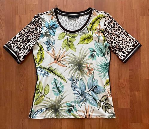 Betty Barclay mt 38 - shirt met bloemen en luipaardprint, Kleding | Dames, T-shirts, Zo goed als nieuw, Maat 38/40 (M), Overige kleuren