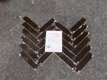 Restpartij tegel outlet zwarte tegel tegels 7.5 x 30 cm  beschikbaar voor biedingen