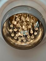 2x Lucide Pearl Plafondlamp Chroom - ZGAN, Ophalen, Zo goed als nieuw, Glas