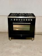 Gasfornuis Boretti Zwart Glans, Ophalen, 60 cm of meer, Zo goed als nieuw, Gas