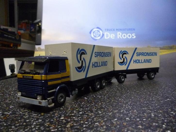 Tekno Scania 142 Spronsen, Hobby en Vrije tijd, Modelauto's | 1:50, Zo goed als nieuw, Bus of Vrachtwagen, Tekno, Ophalen of Verzenden