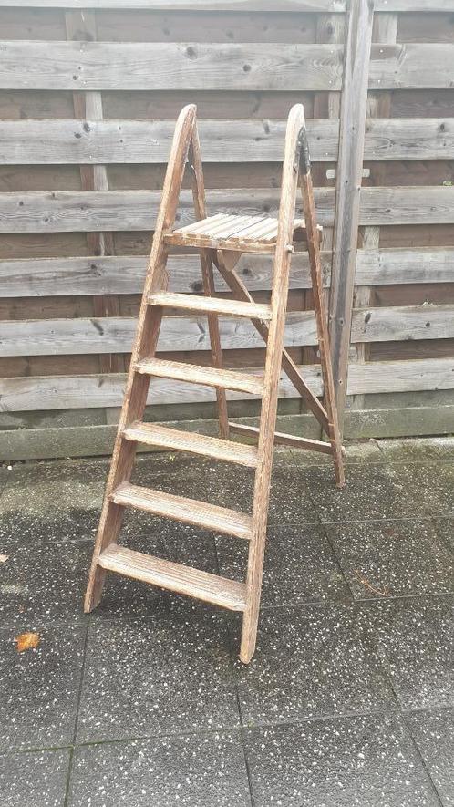 Vintage huishoud - schilders trap, Antiek en Kunst, Curiosa en Brocante, Ophalen