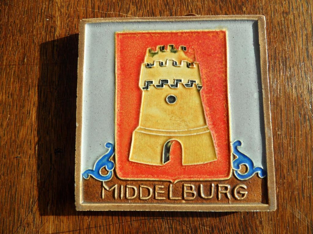 middelburg  westraven heraldiek  wapentegel als nieuw, Antiek en Kunst, Ophalen of Verzenden